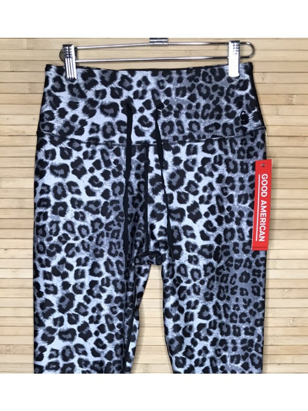 NWT Good American Cheetah animal Print High Waist Leggings & Bra top sz 2 - Picture 3 of 7